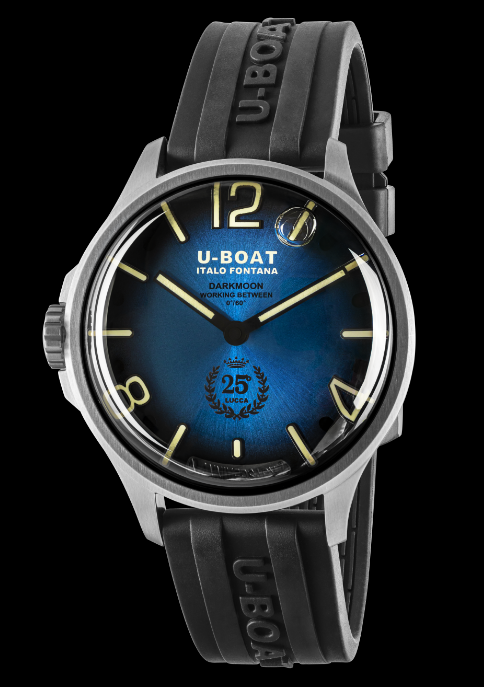 Review Replica U-BOAT DARKMOON 25° SS BLUE SOLEIL 2029 watch